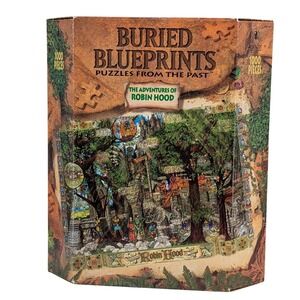 BePuzzled Robin Hood Buried Blueprints 1000 Piece Jigsaw Puzzle Vintage 1996